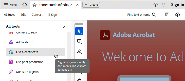 Digitální podpis PDF dokumentu Adobe Acrobat